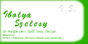 ibolya szelesy business card